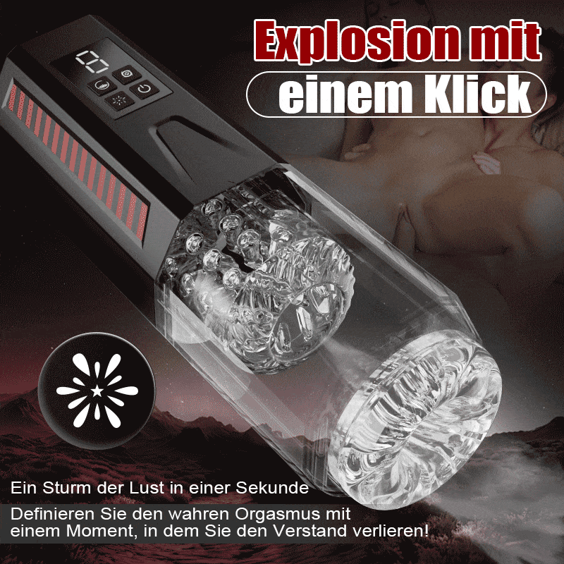 Mars - Oral Dominator 7 vibrierend 7 dehnend 7 rotierend Doppelmotor 4-in-1 Masturbator