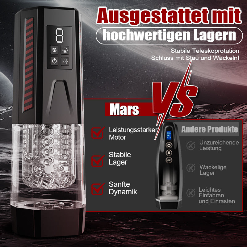 Mars - Oral Dominator 7 vibrierend 7 dehnend 7 rotierend Doppelmotor 4-in-1 Masturbator
