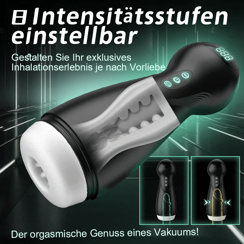 Evolution-8 Sucking 10 Vibrating One Touch Orgasm Digital Vacuum Masturbator