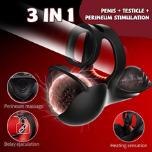 Load image into Gallery viewer, 360° Hoden Vollabdeckungsstimulator Penistrainer Cock Ring mit 9 Vibrations &amp; Heizmodi