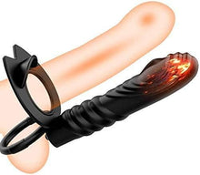 Load image into Gallery viewer, Doppelpenetration Anal Vibrator mit vibrierendem Cockring, Fernbedienung Doppelstimulation Anal Plug Penis Ring Sexspielzeug für Männer, Frauen und Paare