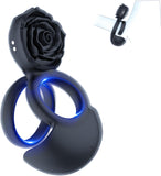 Männliche Blumenform Penisring Hoden Vibrierendes Sexspielzeug mit 10 Vibrationsmodi Penisring Vibrator Massage Penis Hoden Langanhaltende Erektion Sexspielzeug für Männer Paare