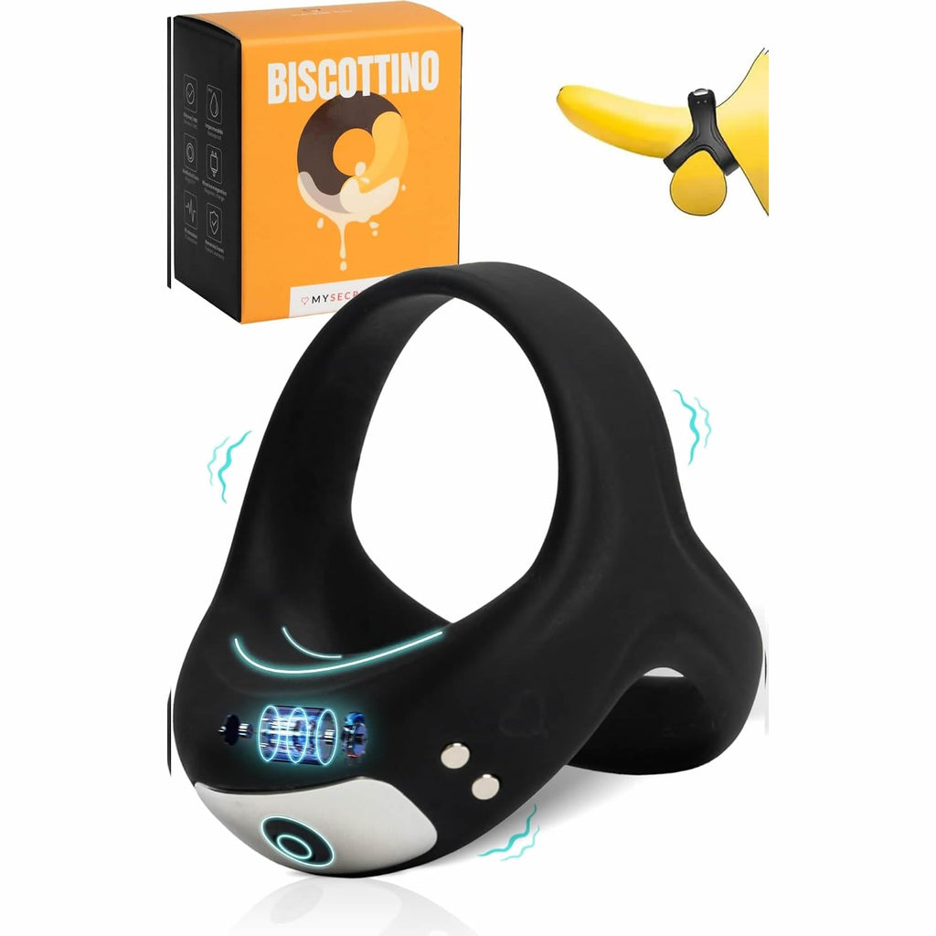 Penis Vibrator für Paare Cockringe für Männer Gummi Sexspielzeug, Mastrubrator für Manner Cock Ring & Vibrator Mann Erotik 10 Vibrationmodi Erektion & Klitoris Stimulator Für Sie