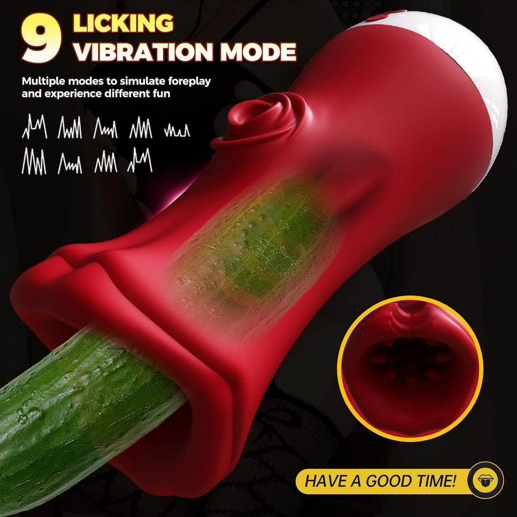 Elektrische Cup-Masturbatoren Realistisches Blowjob mit 9 Vibrationsmodi Sexspielzeug für Männer Vibratorensets Elektrisch Sextoysets Für Men