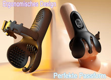 Load image into Gallery viewer, Vibrator Cockringe Extrem Silikon Penisring Vibratoren mit Hoden Vibrierende Cockring für Männer mit 10 Vibrationmodis für Penis Sex Spielzeug für die Männer Stimulation Sex Toy