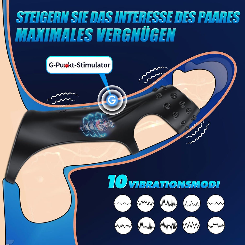 Penisring Sex Spielzeug Für Die Paare, Sex Spielzeug Für Die MäNner Penis Ring 10X Vibrator Mit Fernbedienung, Cockring LangwäHrende Erektion, Penisringe Sex Spielzeug Für Die Frau Klitoris Extrem