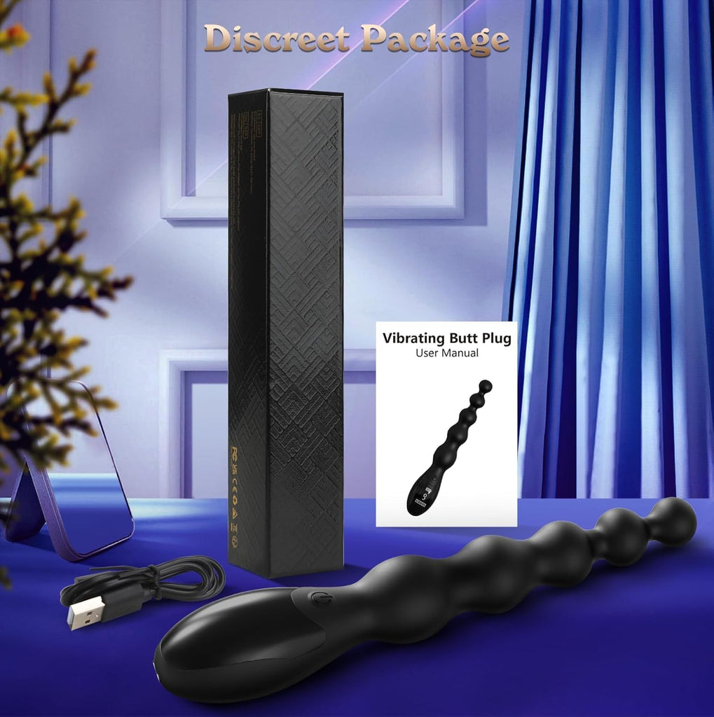 Vibrierender Buttplug - Sexspielzeug für Männer Prostata-Massagegerät Analspielzeug, Spielzeug für Erwachsene Analplugs Vibratoren Graduiertes & Display-Design mit 9 Vibrationsmodi