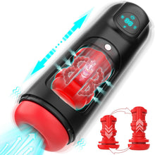 Load image into Gallery viewer, Elektrischer Masturbator Cup Masturbieren für Männer, Sex Spielzeug für die Männer mit 8 Teleskopfunktion und 8 Vibrationsmodi, Sex toys 3D Vagina Taschenmuschi, LCD Display, Masturbatoren Solo