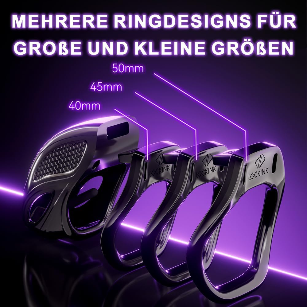 App-gesteuertes E-stim Keuschheitskäfig Peniskäfig Penis Bondage mit 10 Frequenz