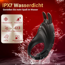 Load image into Gallery viewer, Sex Spielzeug für die Männer Penisring mit Einstellbare Größe, Cockring Vibration Sex Spielzeug für Paare mit Rabbit Vibrator für Klitoris, Erotik Sexspielzeug Penis Ring Sex 7 Vibrationsmodi Sex Toys