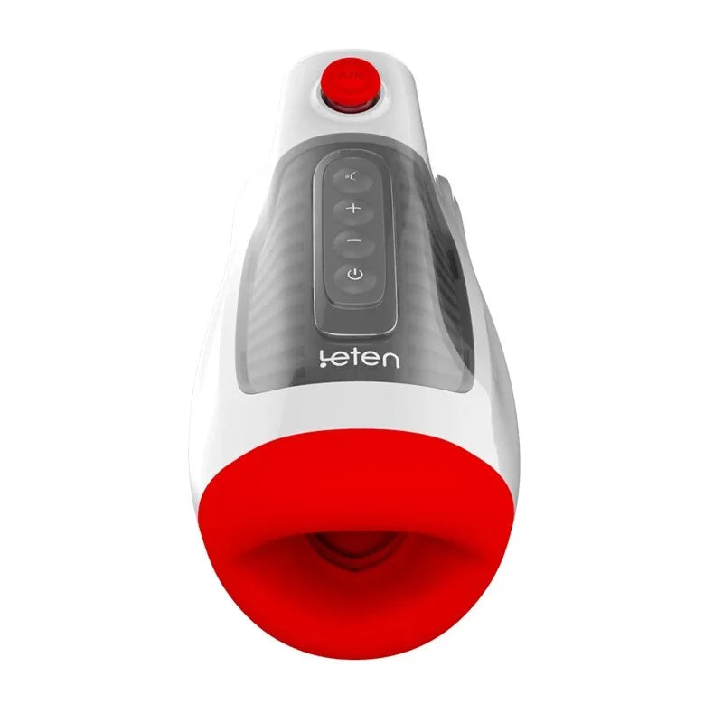 Vakuum Beheizter Deepthroat Control Oralsex-Masturbator mit 7 Vibrations- und 3 Saugmodi